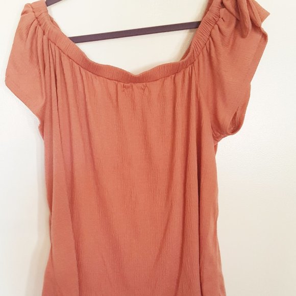 NO COMMENT Women's Top 2X Dusty Rose Elastic - Picture 4 of 4